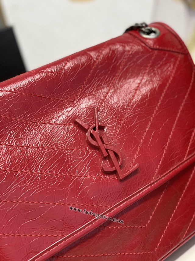 YSL专柜款女包 聖羅蘭經典款niki油蠟皮包包 YSL肩背斜挎包 498883  jjh1004